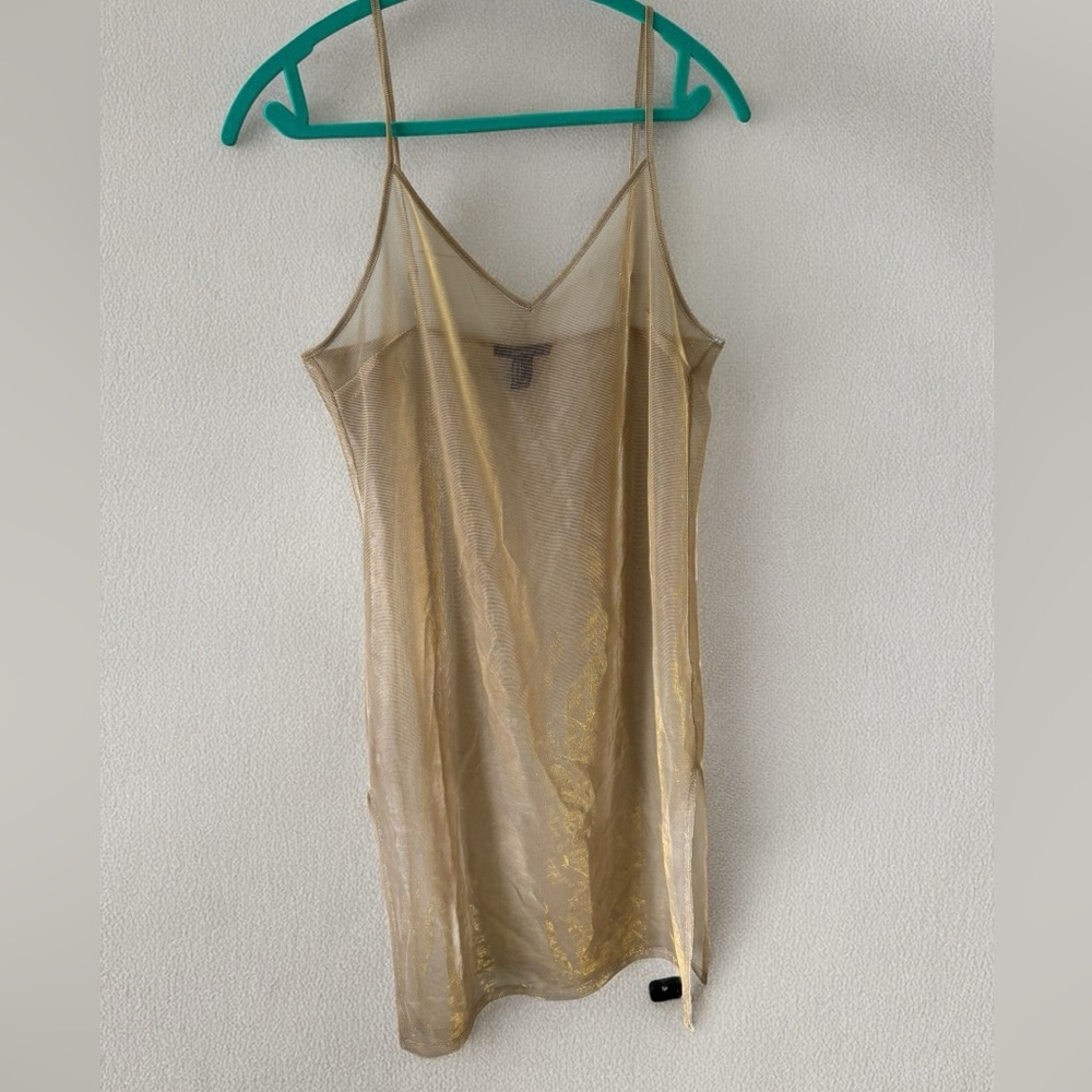 Sheer Gold Shimmery Dress Overlay, Coverup, Outfit Enhancer